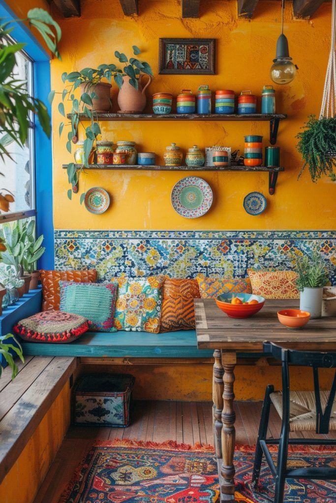 Turquoise and Tangerine Textiles