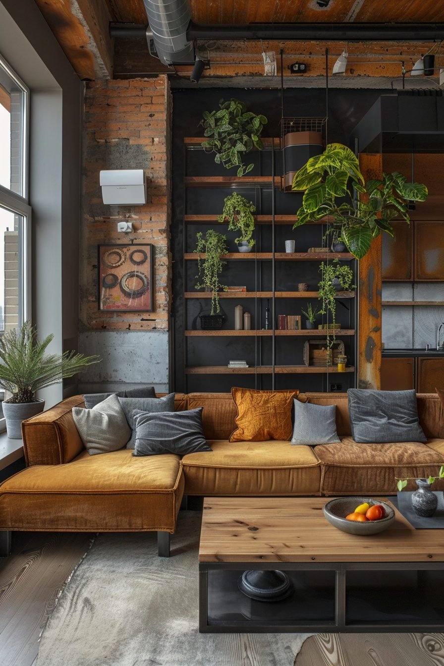 Image showcasing 29 Industrial Living Room Ideas - Courtneys World