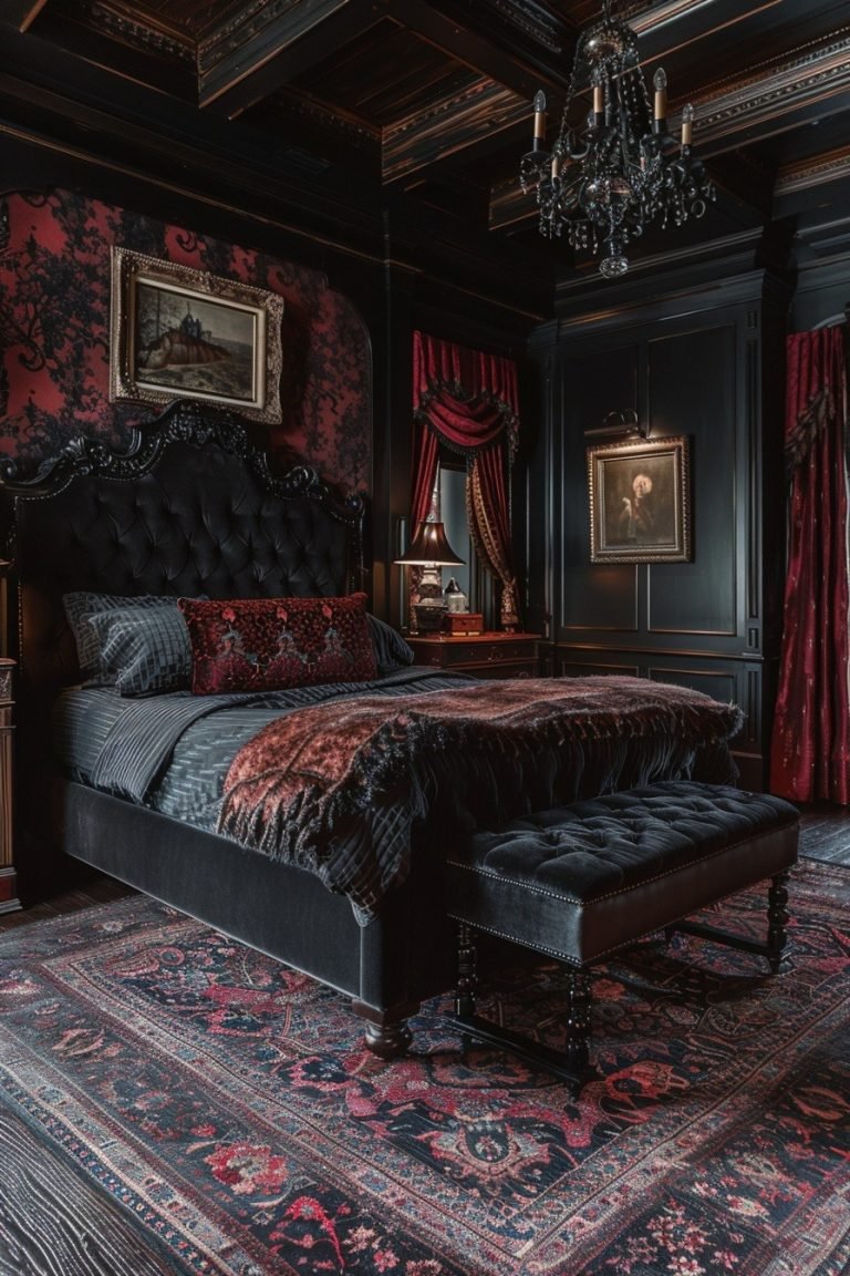 29 Goth Bedroom Ideas To Create A Mysterious And Enchanting Space ...