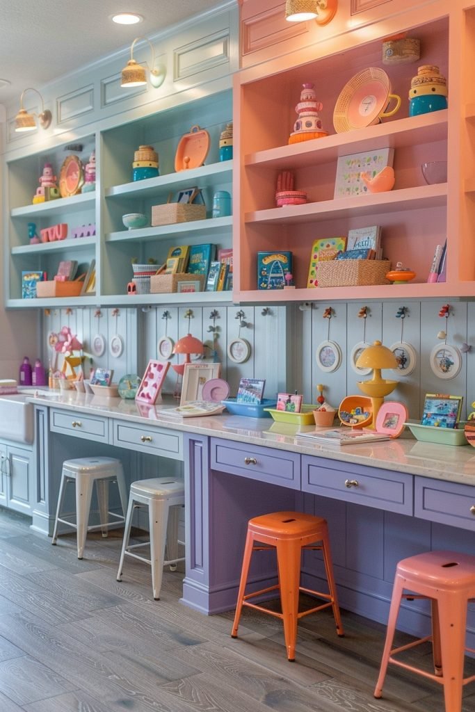 Vintage Vanities and Play Spaces