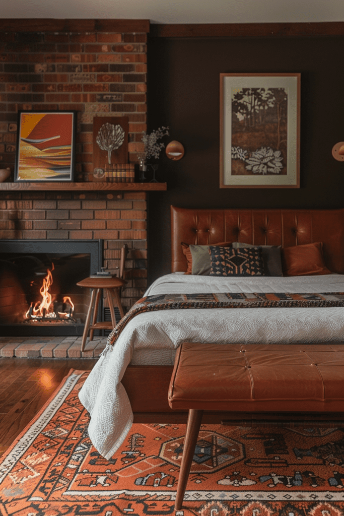 Vintage Vibes by the Fireplace