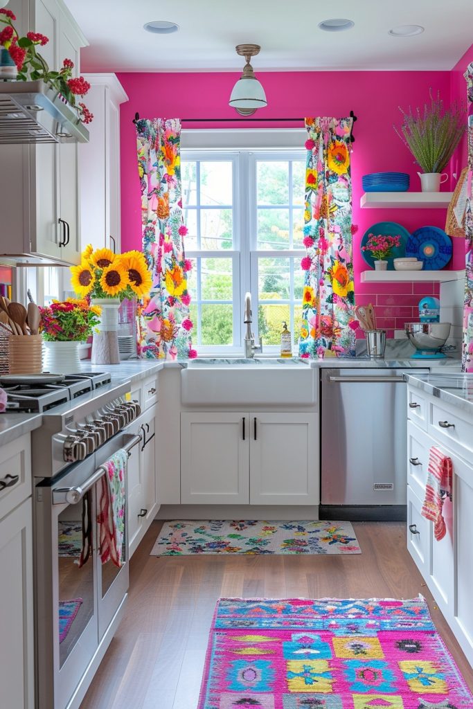 Whimsical Boho Kitchen Curtains