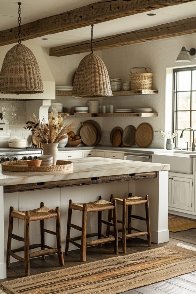 Woven Textures for Boho Kitchens