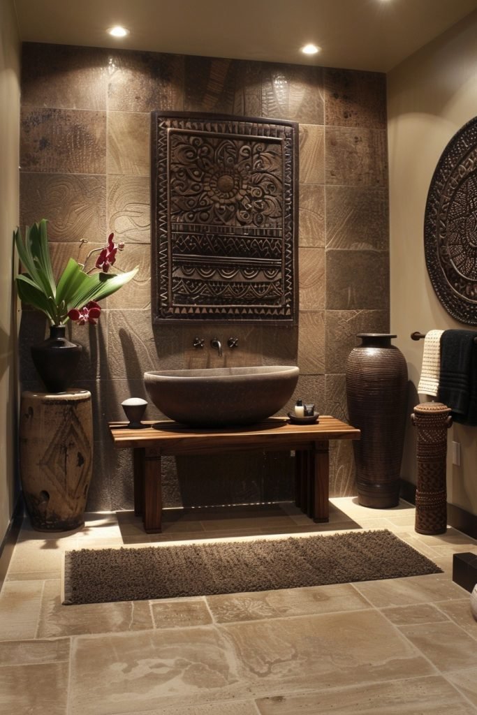 Afrohemian Bathroom Elegance