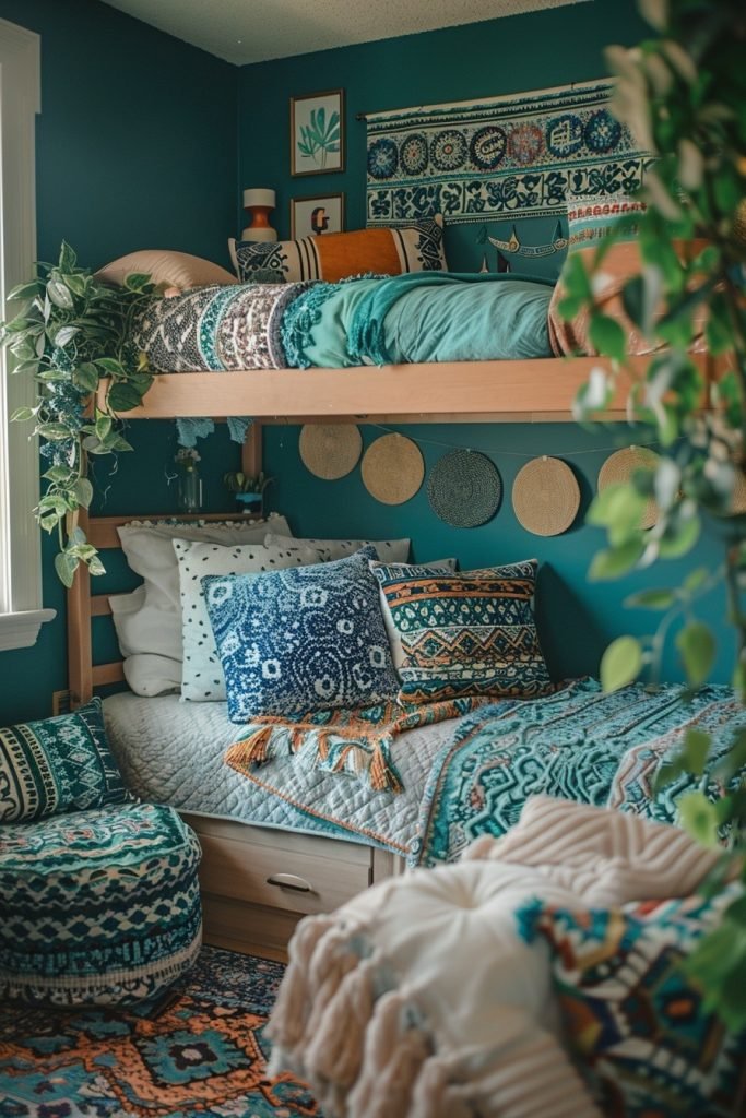 Aquamarine Glow Dorm Room