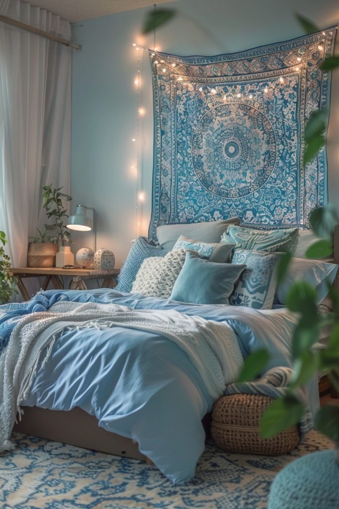 Blue Sky Bliss Dorm Room