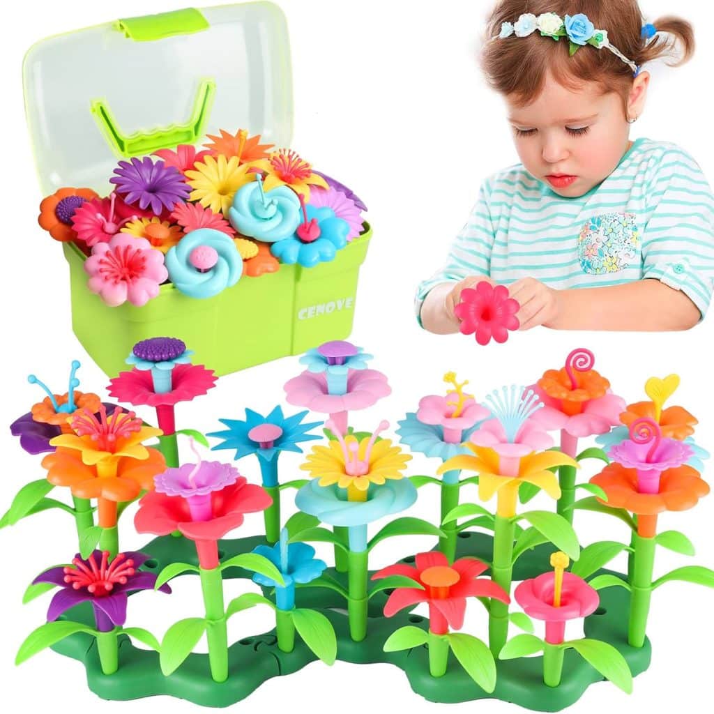 CENOVE Toddler Toys for 3 4 5 6 Years Old Boys Girls,Upgrade DIY Building Blocks Stacking Toys,STEM Educational Kids Toys Brain Development Preschool Kindergarten Toy with Storage Box Multicolor