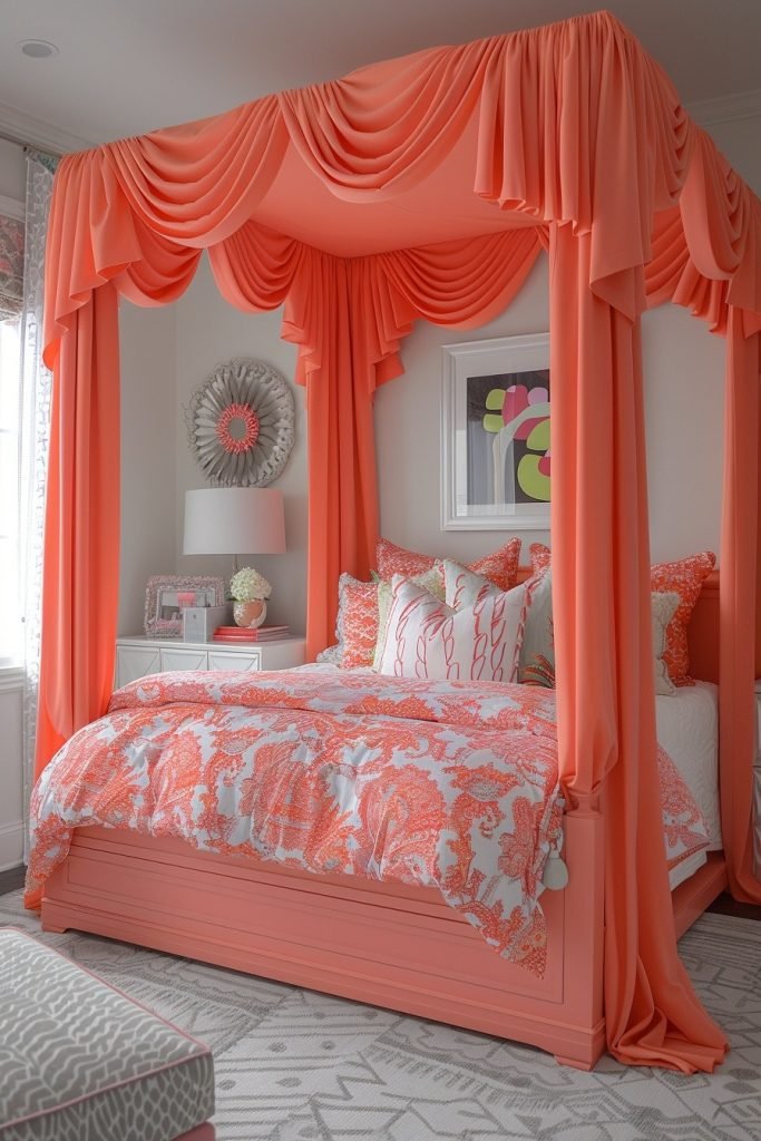 Cheerful Coral Canopy Haven