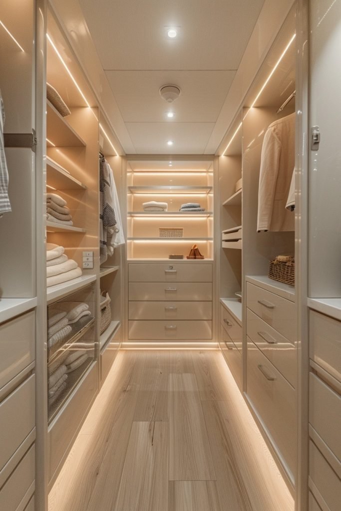 Chic Minimalist Walk-In Closet