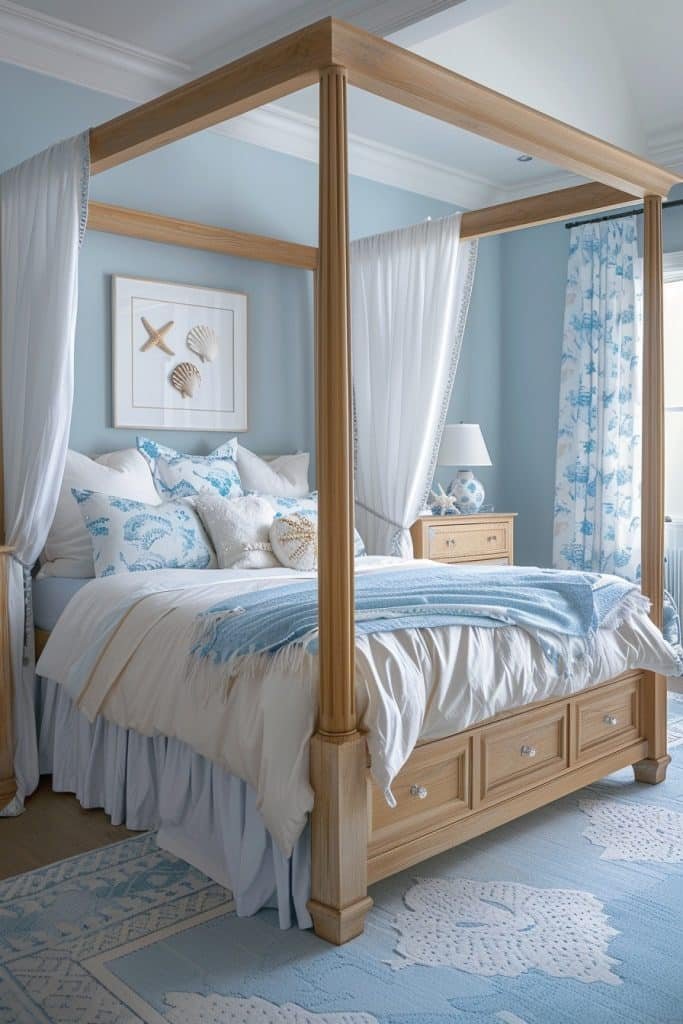 Coastal Vibes Canopy Curtains