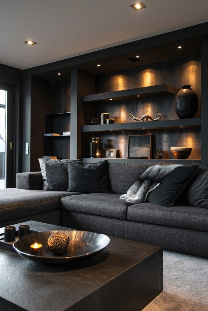 Contemporary Black and Dark Grey