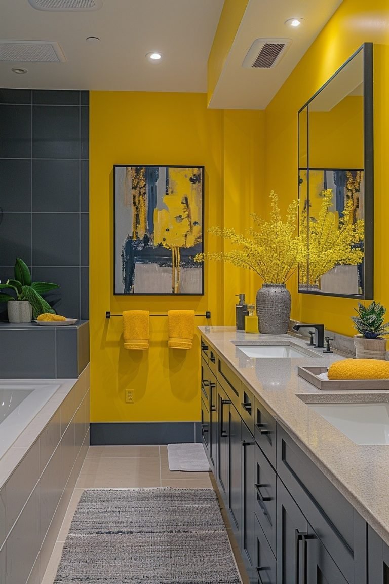 29 Sunny Yellow Bathroom Decor Ideas To Brighten Your Space - Courtneys ...