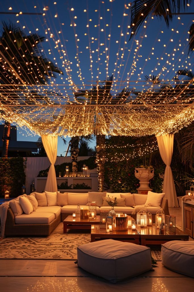 Contemporary String Lighting Arrangements