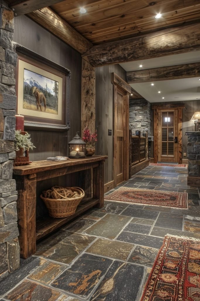 Cozy Rugged Hallway Flooring