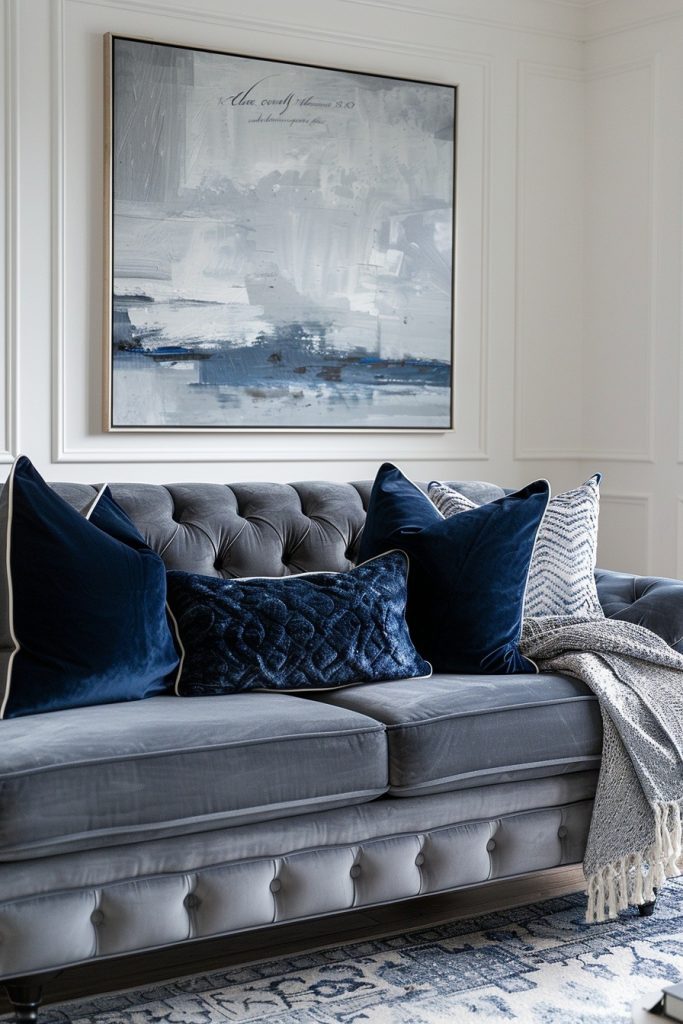 Dark Grey and Navy Elegance