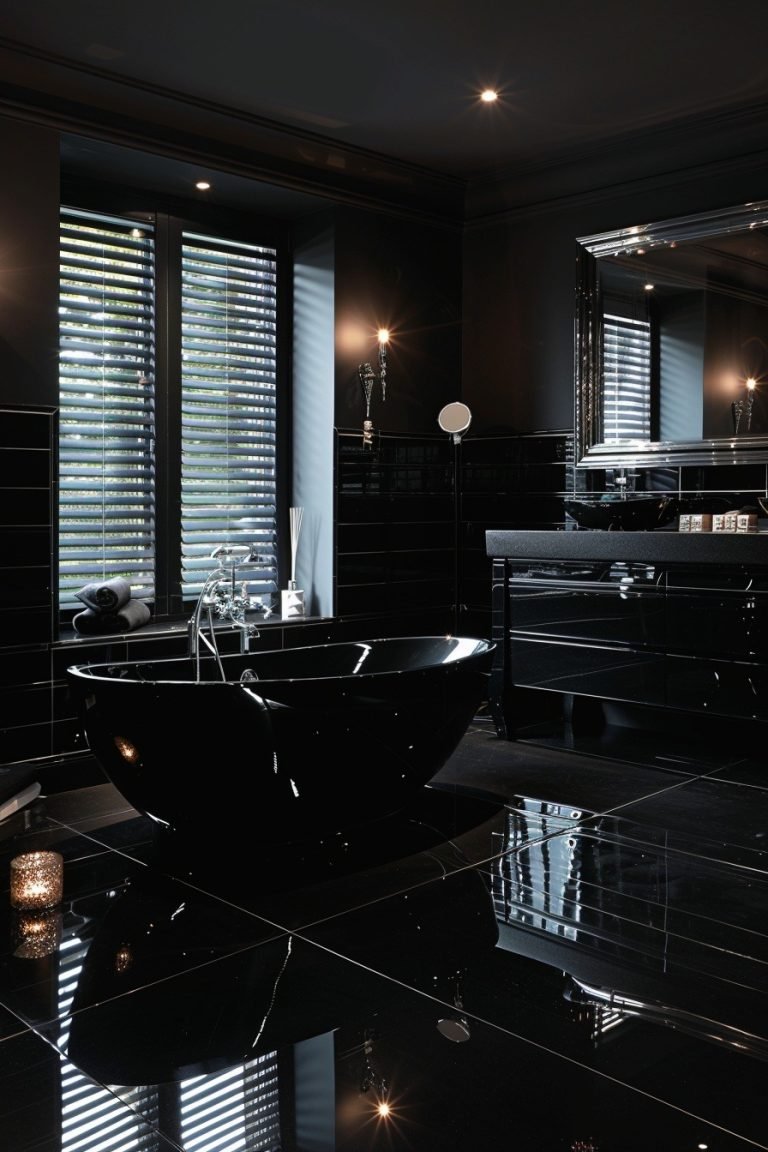 29 Bold Black Bathroom Decor Ideas For A Dramatic Flair - Courtneys World