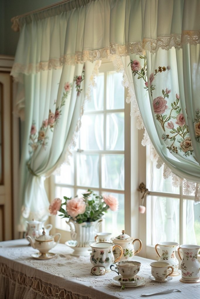 Embroidered Silk Curtains