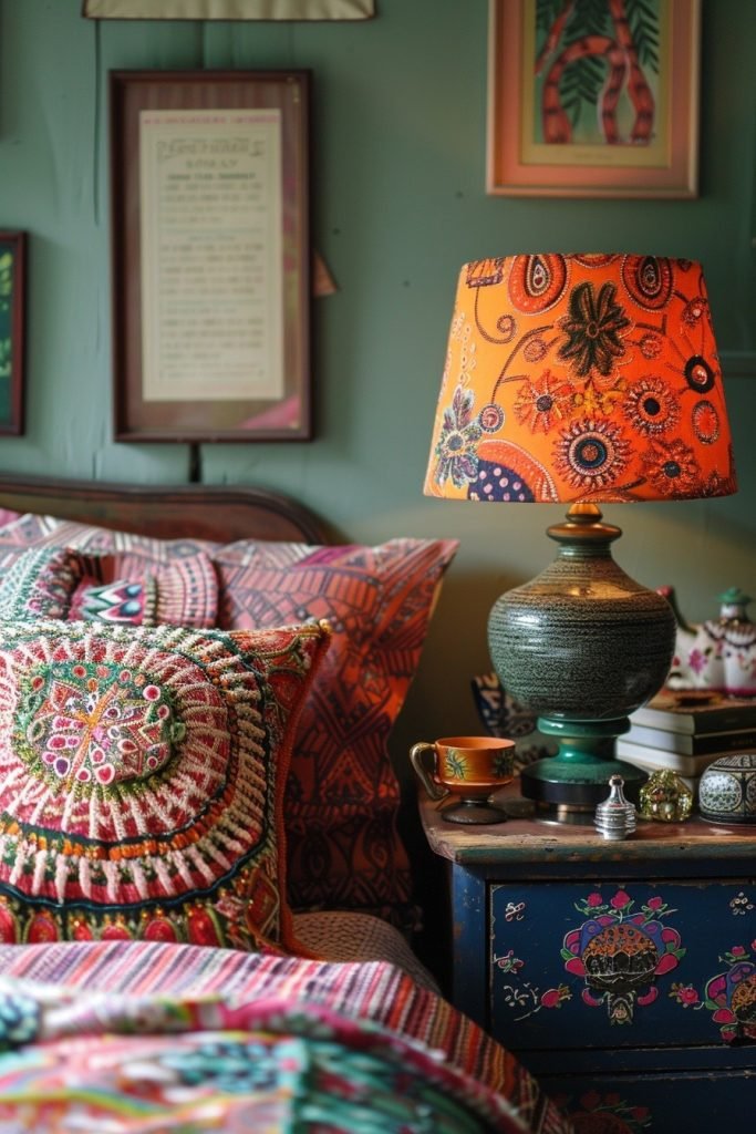 Ethnic Print Fabric Shade