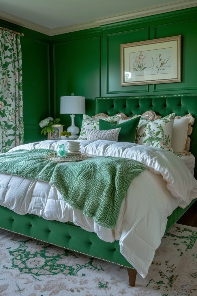 Feminine Finesse in Forest Green