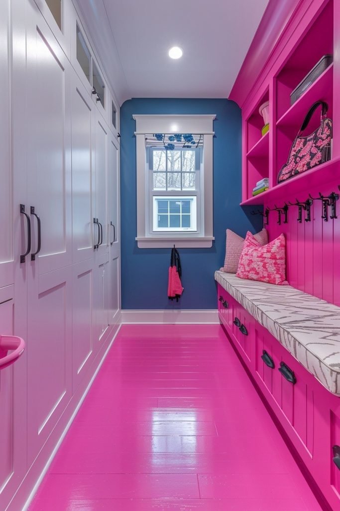 Functional Pink Mudrooms