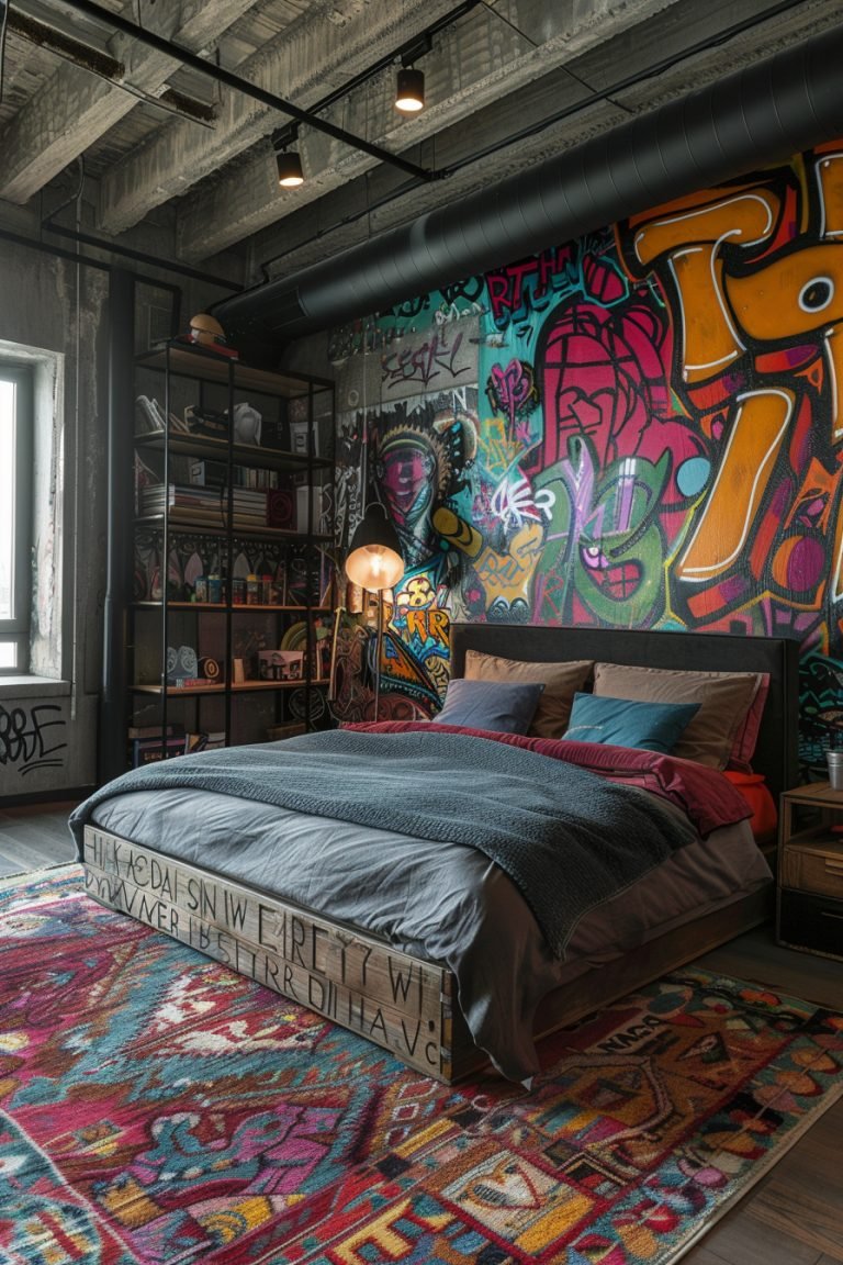 Picture of 29 Street Style Bedroom Ideas For An Edgy And Urban-Inspired Sanctuary ...