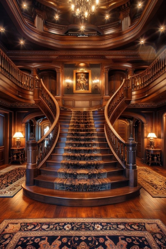 Grand Foyer Staircase with Luxe Details