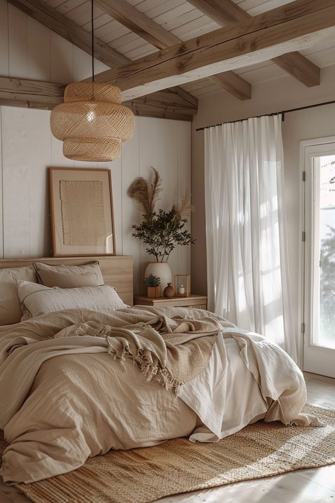 Handwoven Basket Ceiling Lamp