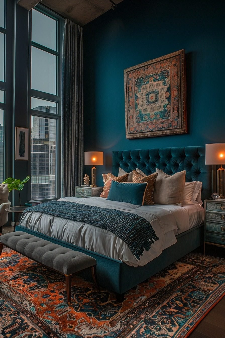 29 Dark Teal Bedroom Ideas To Create A Tranquil And Luxurious Retreat ...