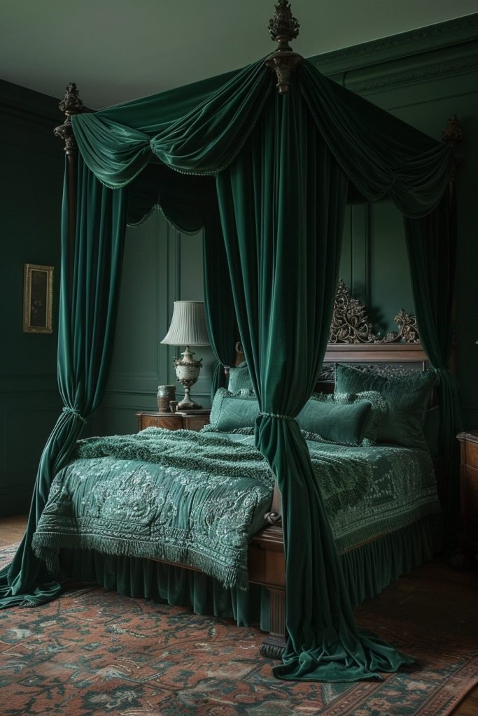 Luxurious Velvet Canopy Bed Designs