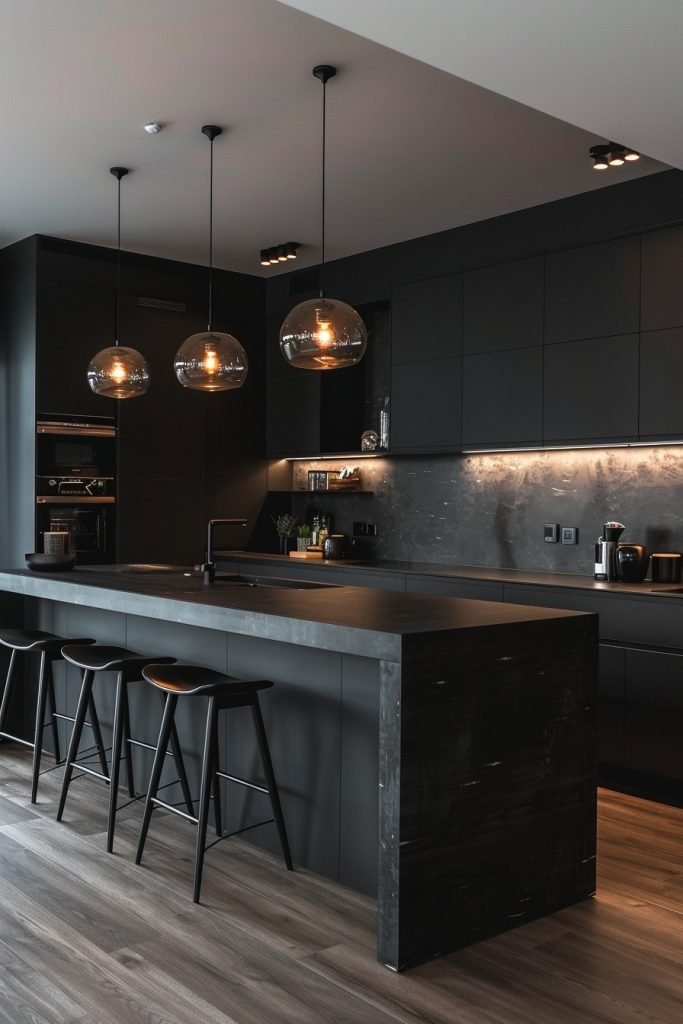 Matte Black Kitchen