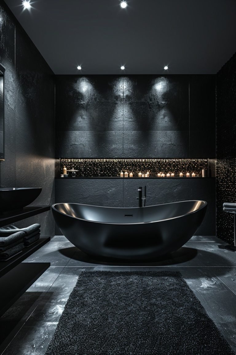 29 Bold Black Bathroom Decor Ideas For A Dramatic Flair - Courtneys World
