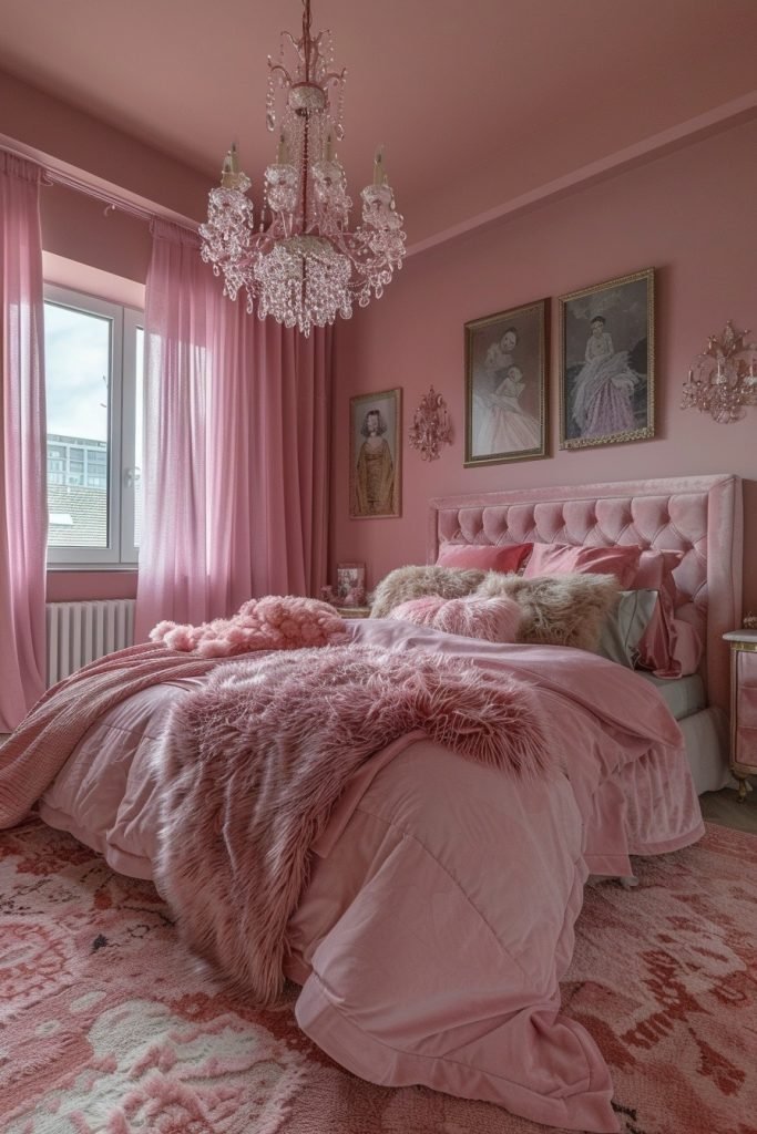 Monochromatic Pink Bedrooms