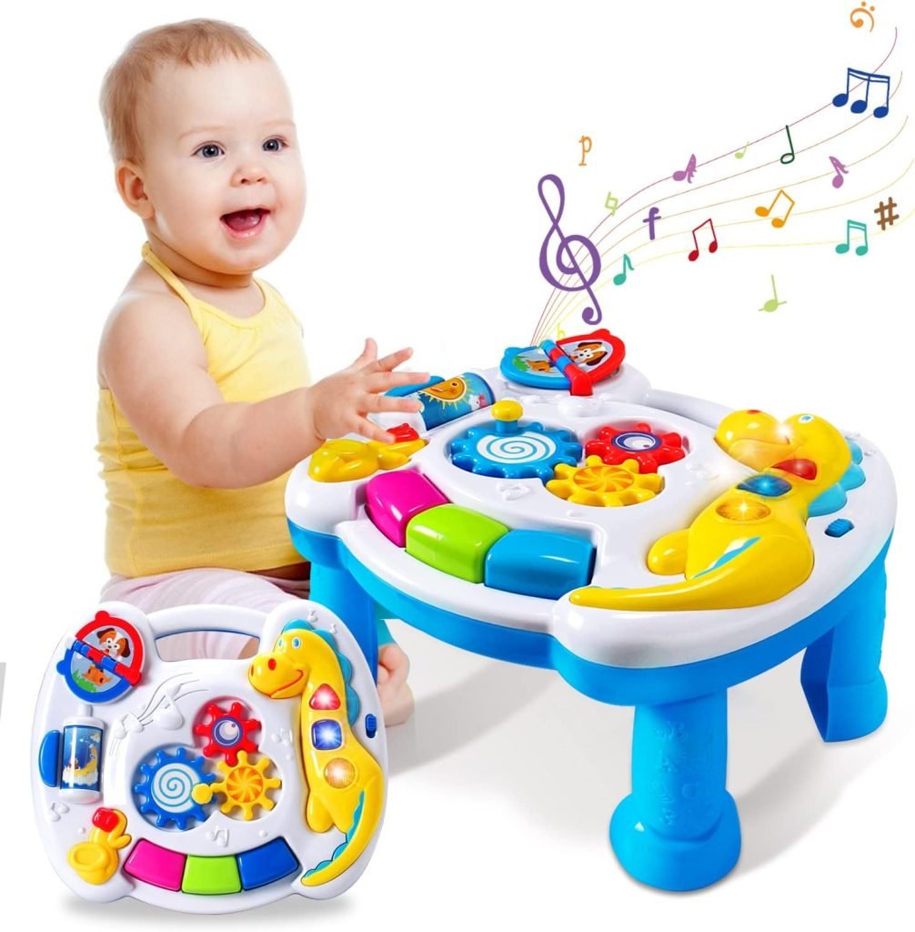 Music Activity Center Table for 6 to 12 Months Early Learning Baby Toys 12-18 Months Infant Kids Christmas Birthday Gifts for Toddlers 1 2 3 Year Old Boys Girls Large
