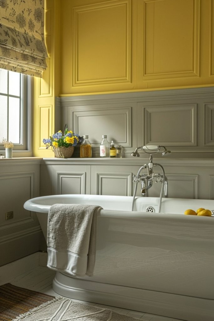 Muted Yellow and Gray