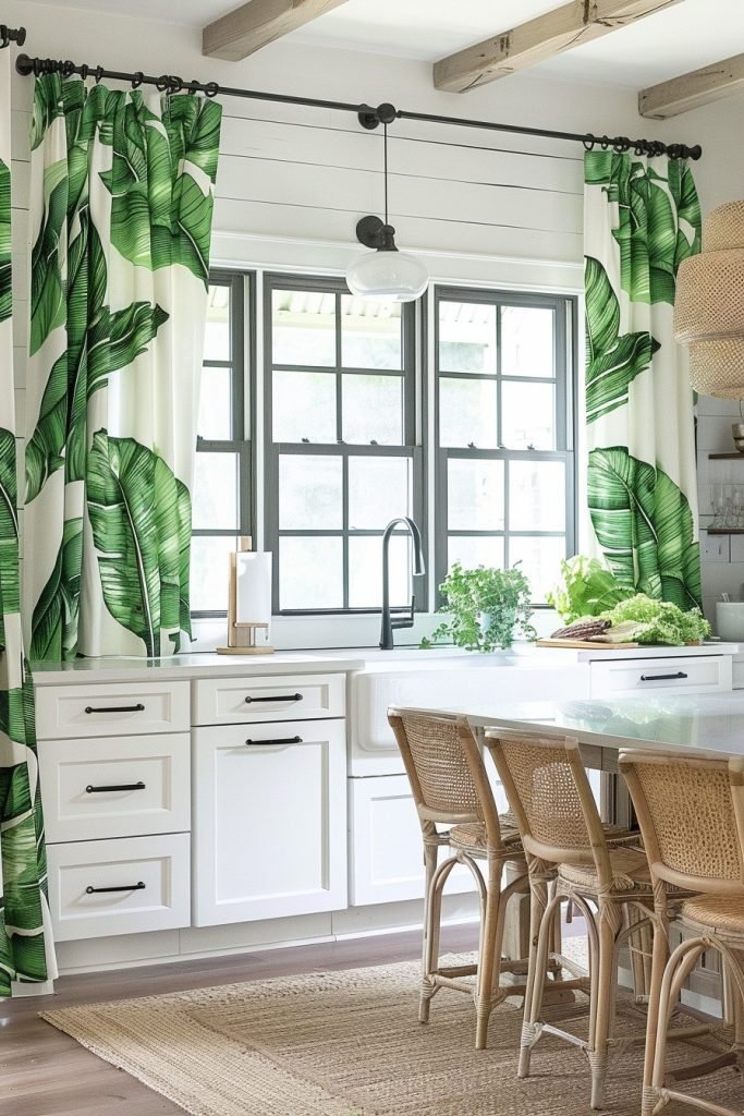 Nature-Inspired Leaf Curtains