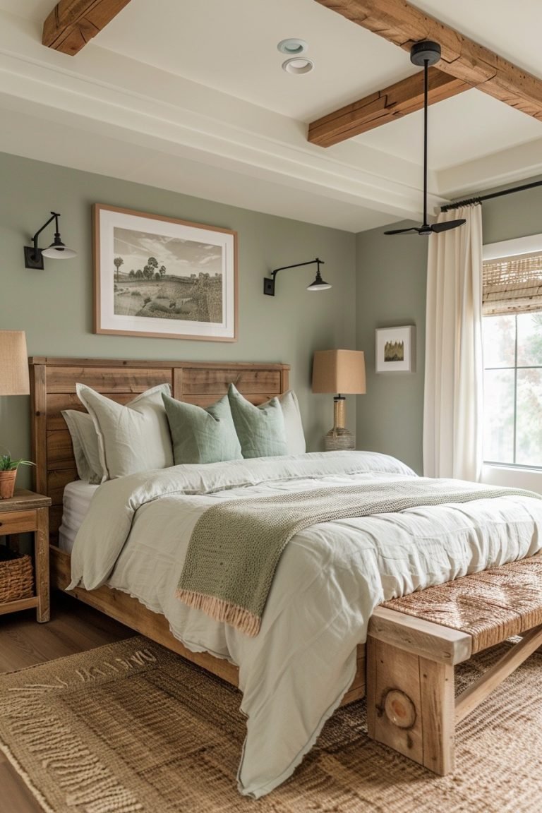 29 Sage Green Farmhouse Bedroom Ideas For A Refreshing Retreat ...
