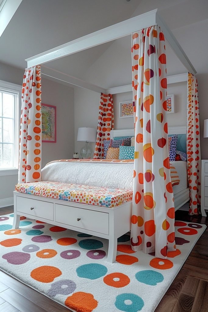 Polka Dot Fun Canopy Beds