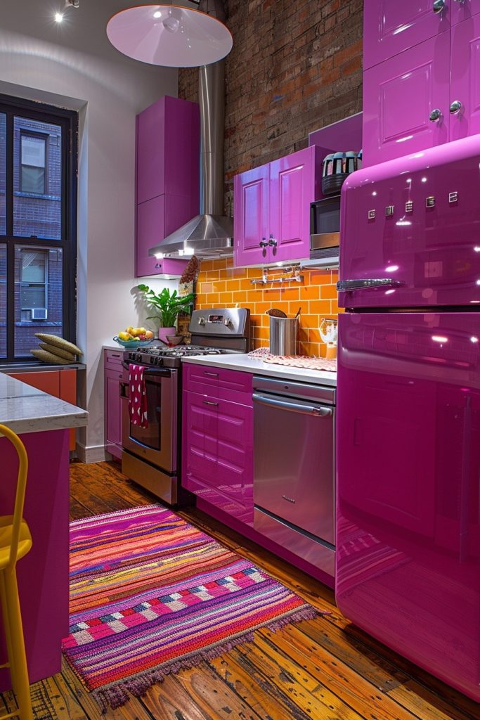 Pop Art Inspired Tiny Kitchen Designs