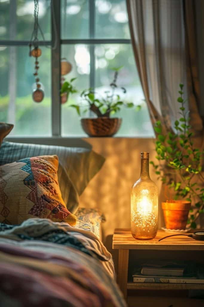 Recycled Glass Bottle Lamp