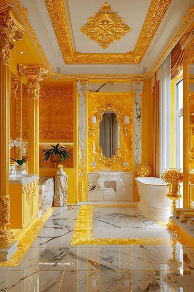 Regal Yellow and White