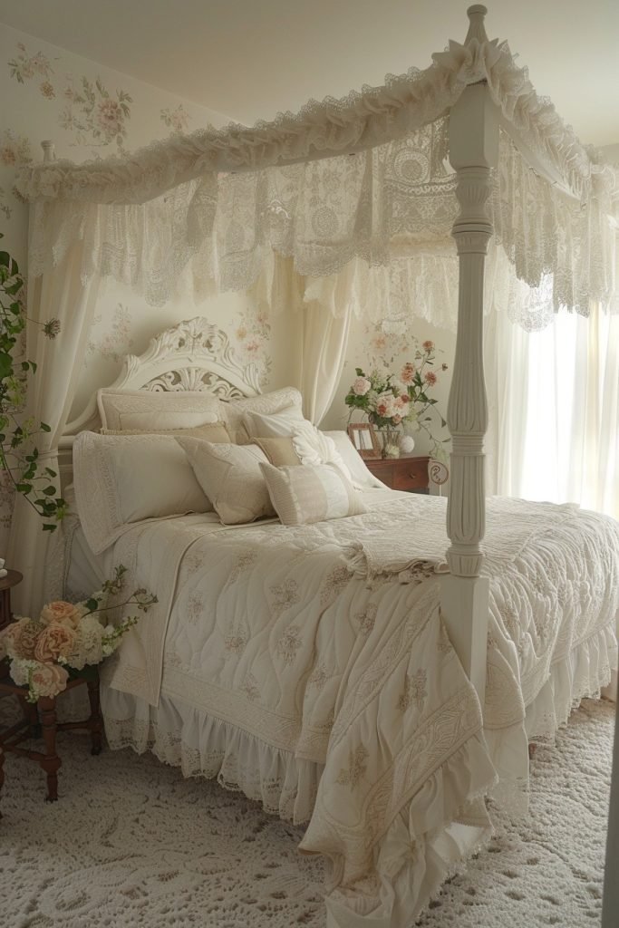 Romantic Lace Canopy Curtains