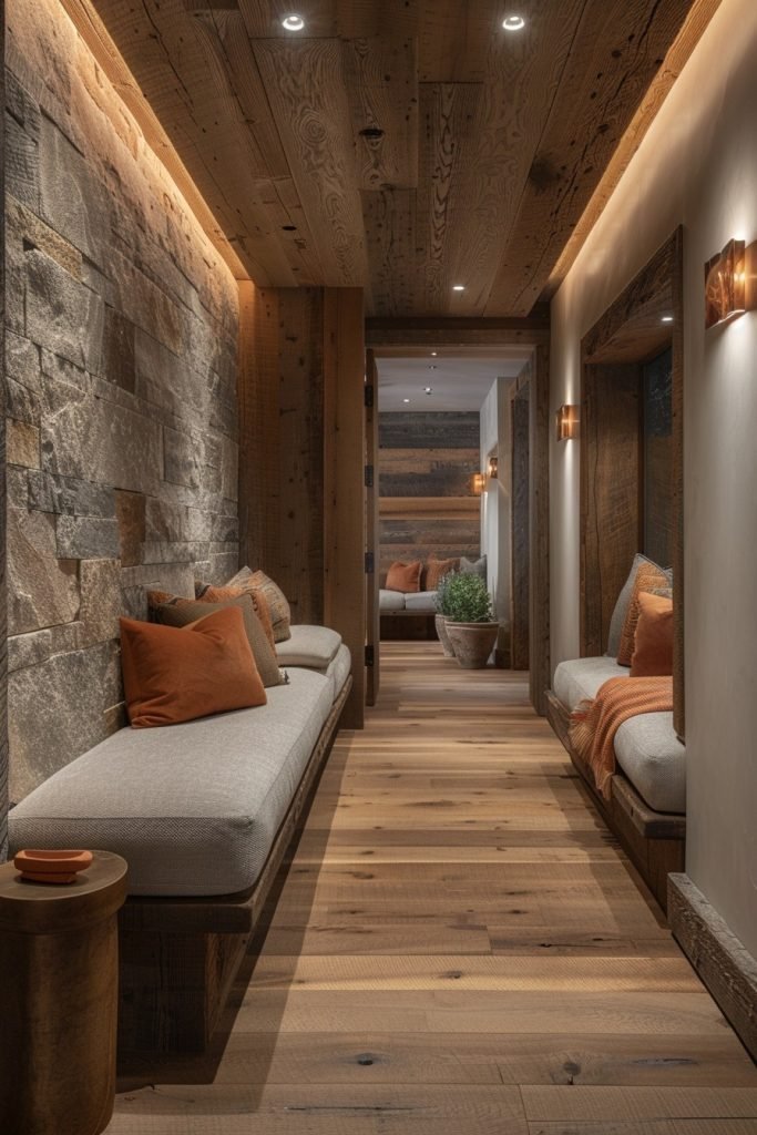 Rustic Hallway Seating Ideas