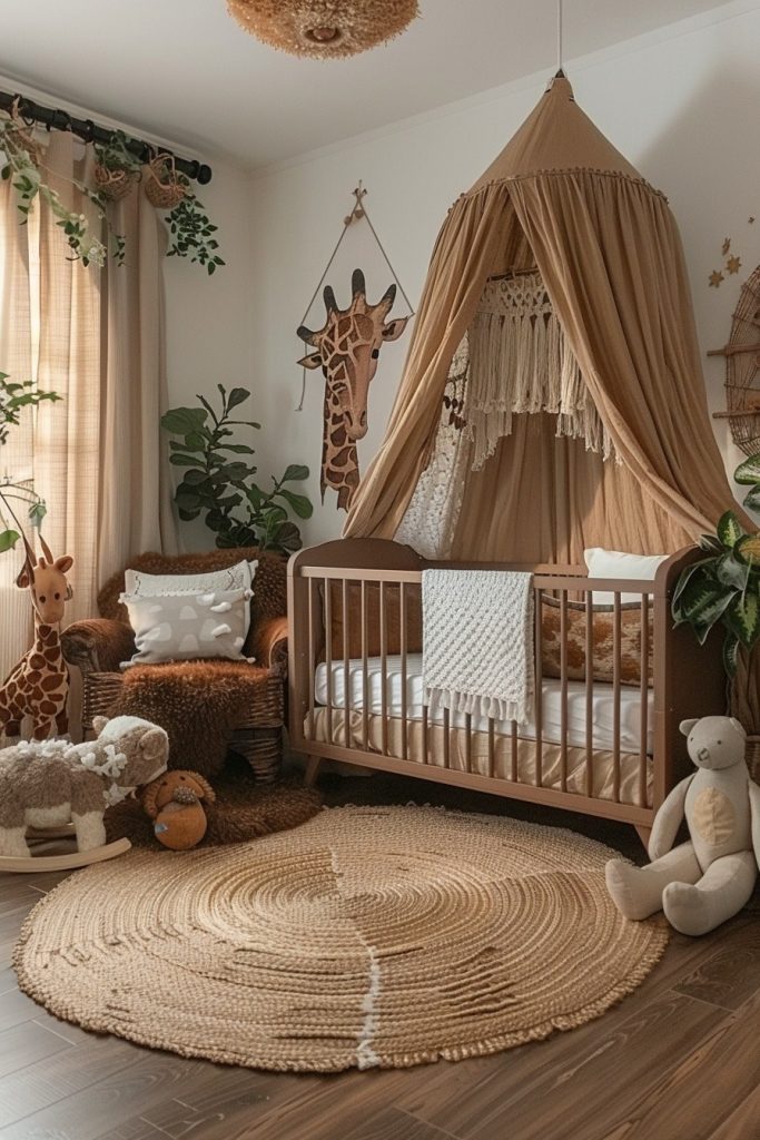 Lovely and Poetic Jungle Safari, Baby Crib Deco Mobile. Choose your colors for an unique baby nursery store mobile