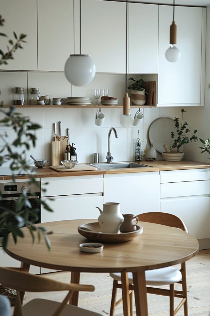 Scandinavian Simplicity in Tiny Kitchens