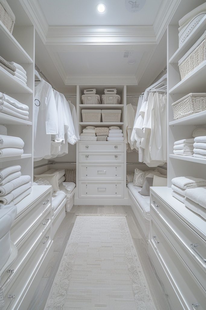 Serene All-White Closet Space
