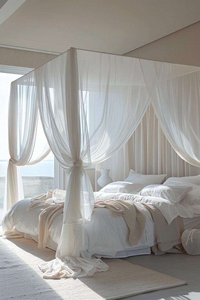 Sheer Elegance: Flowing Curtain Canopies