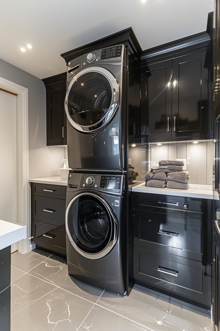 29 Stacked Laundry Room Ideas For Maximizing Your Space And Efficiency ...