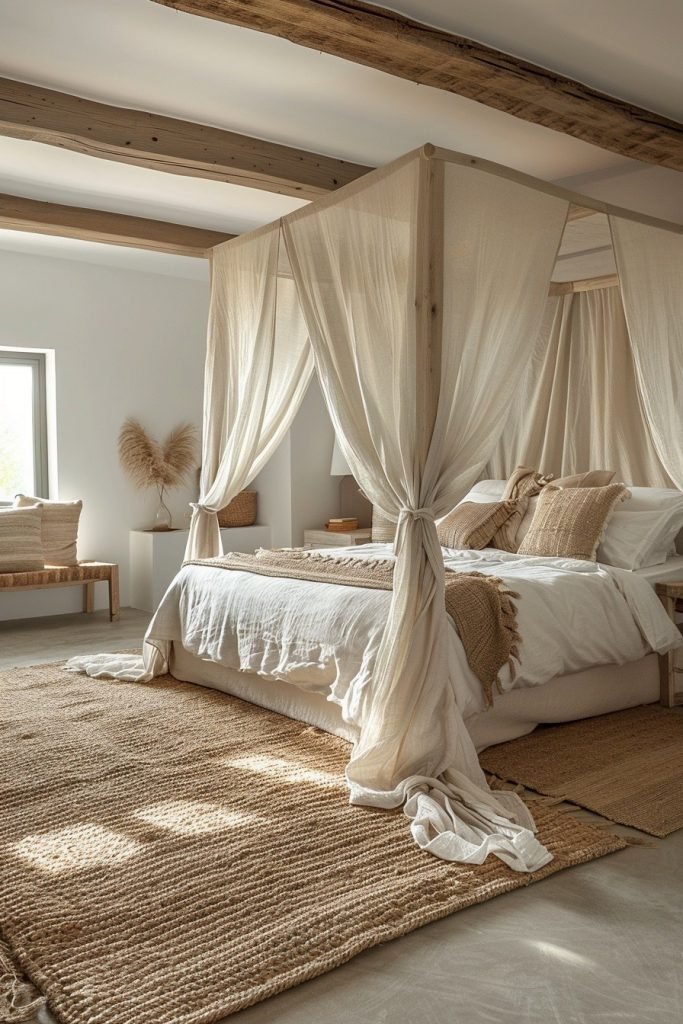 Soft Linen Canopy Curtains