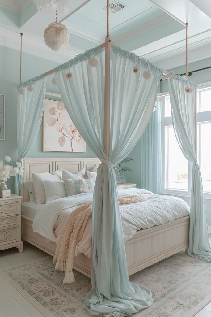 Soft Pastel Canopy Curtains