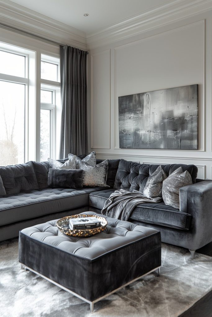 Dark Grey Couch Living Room